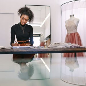 Business Owner Fulfilling Dress Order