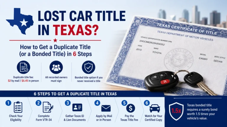 How to get Lost Title in Texas diagram