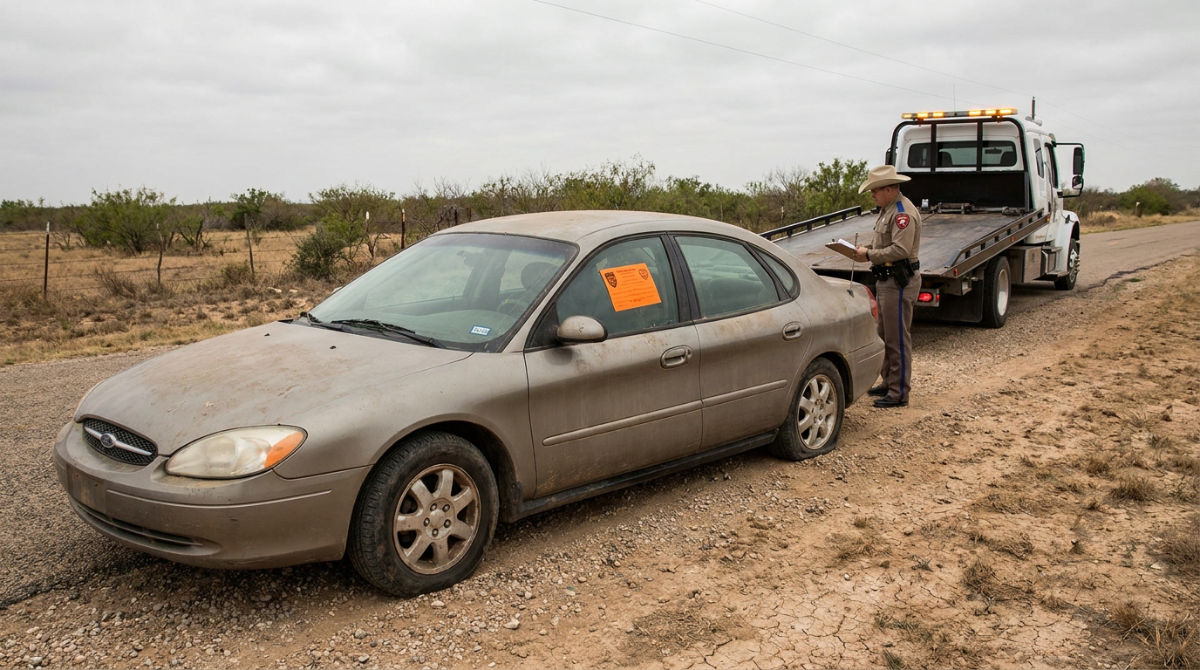 Abandoned car in Texas